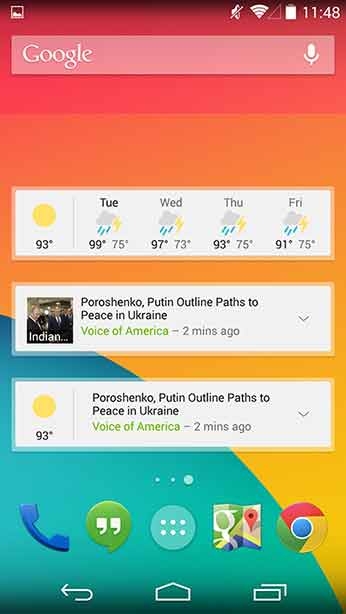 A lot of dynamic information can be displayed with widgets.