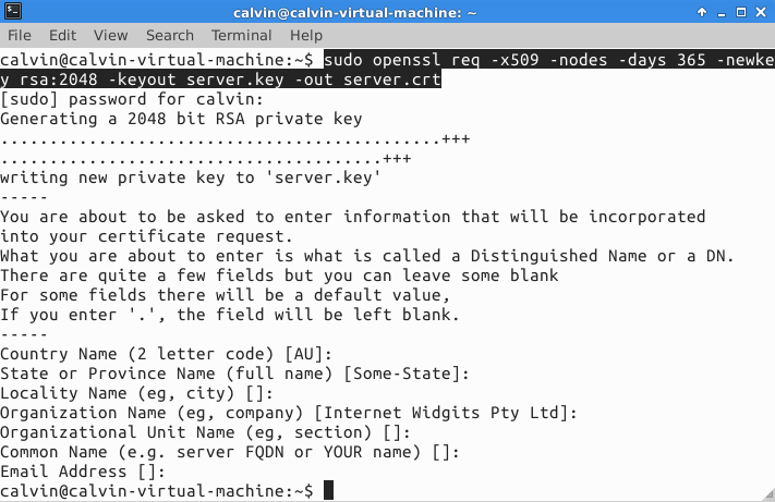 Linux ssl command