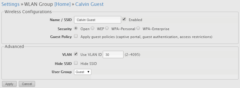 guest settings