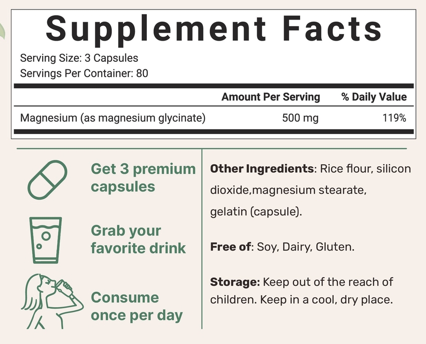 micro ingredients magnesium glycinate info