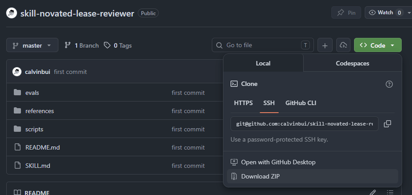 github download zip